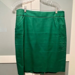 J crew Green cotton pencil skirt
